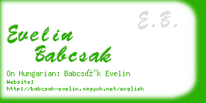 evelin babcsak business card